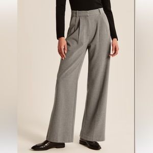 Tailored Brushed Suiting Wide Leg Pant - Abercrombie pants